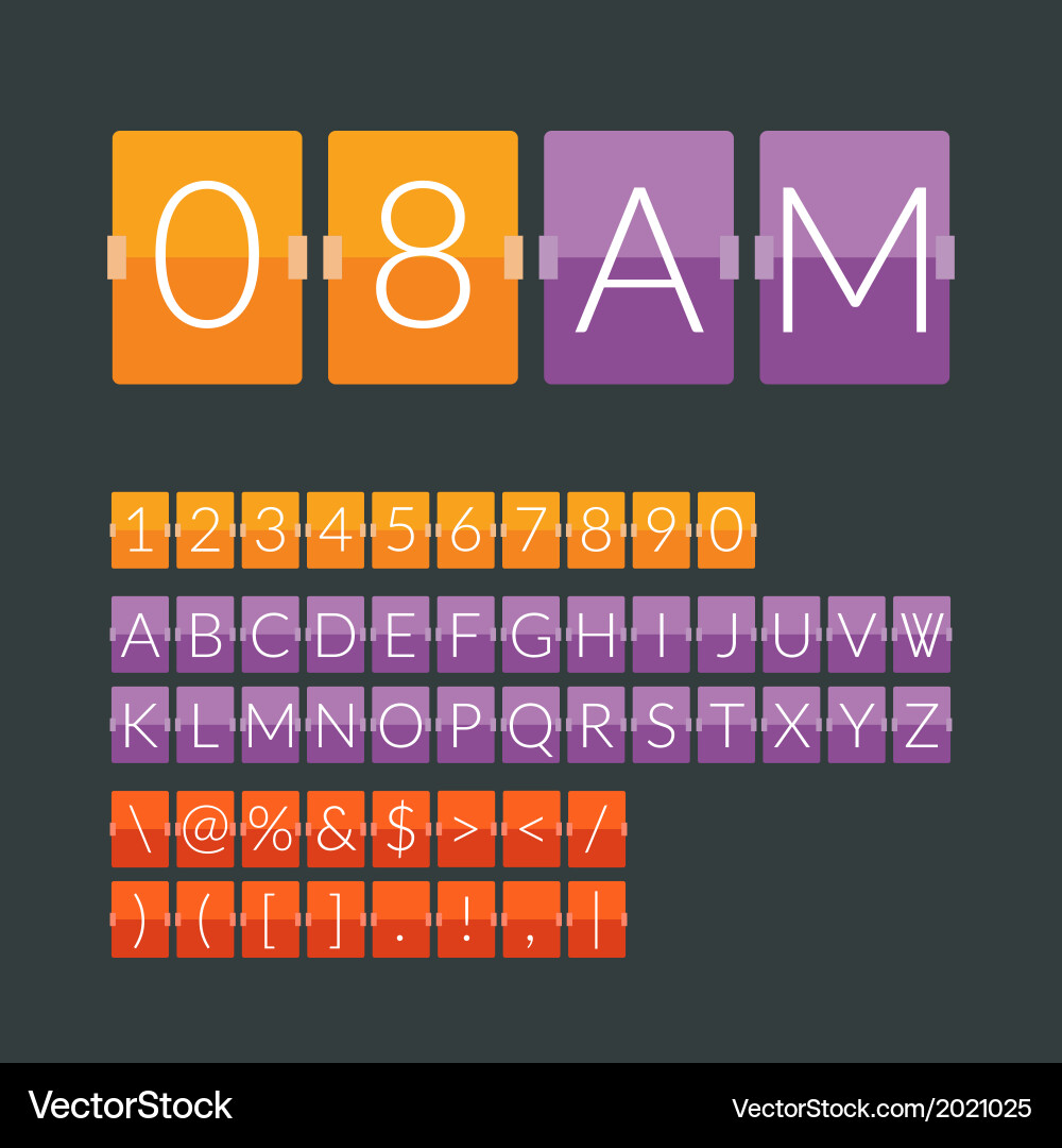 Flat countdown timer Vector Image