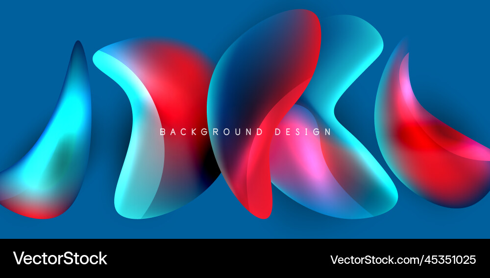 Fluid color liquid 3d elements abstract background vector image
