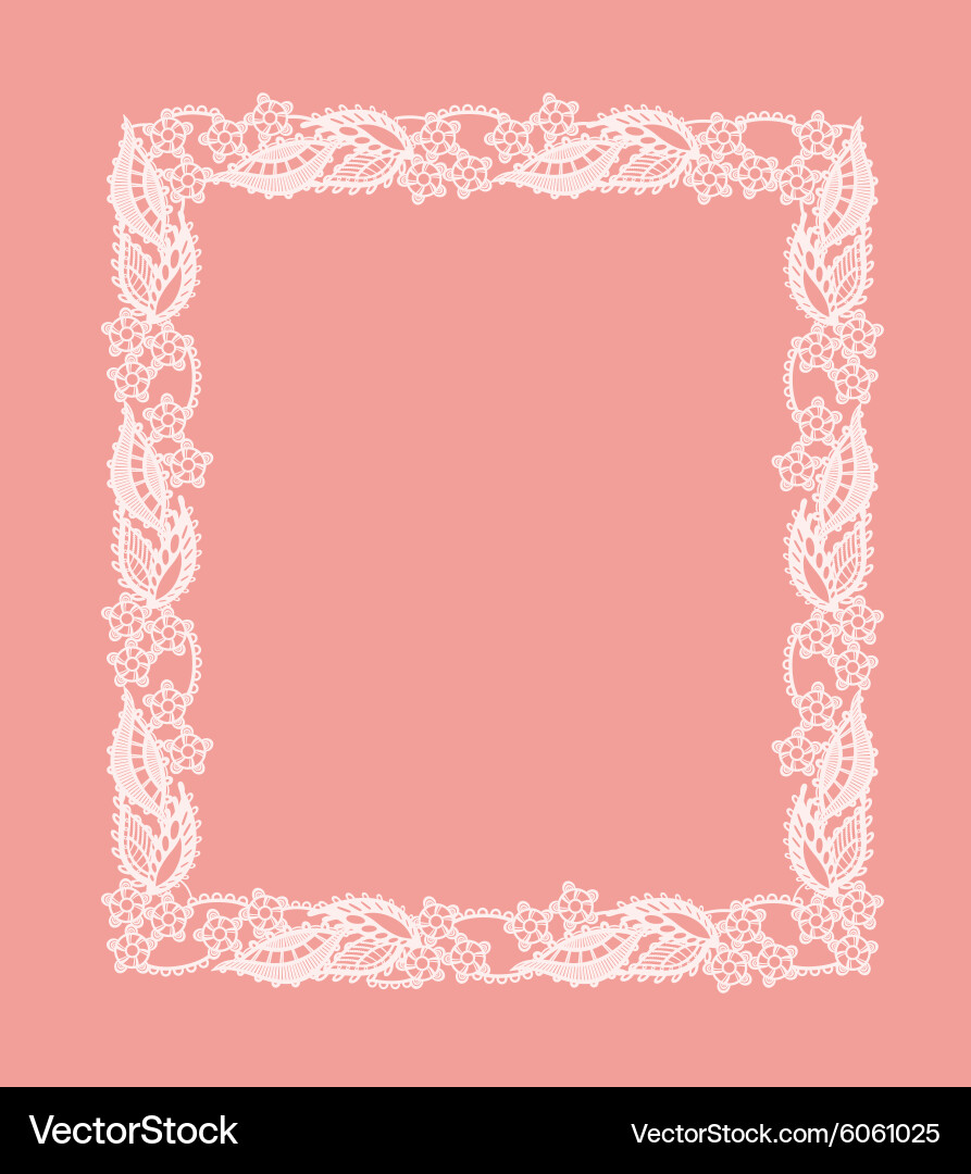 Frame of the elements abstract lace vector image