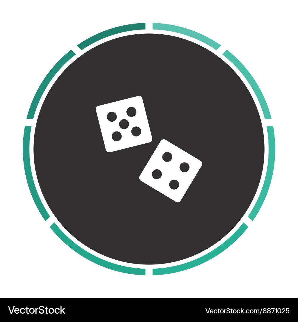Game dice computer symbol vector image