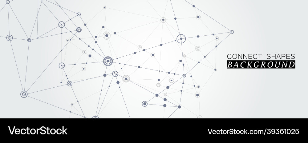Geometric connected line and dots simple Geometric connected line and dots simple vector image