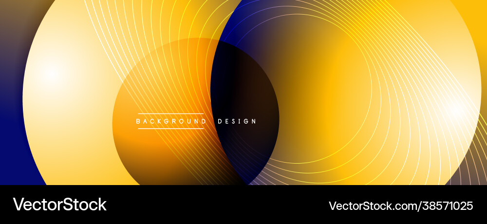 Gradient circles with shadows techno Gradient circles with shadows techno vector image