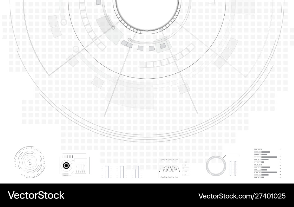 Gray background digital structure elements Vector Image