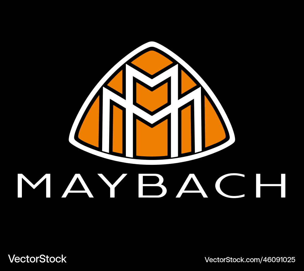 Maybach marke logo car symbol mit name design Maybach marke logo car symbol mit name design vektorbild