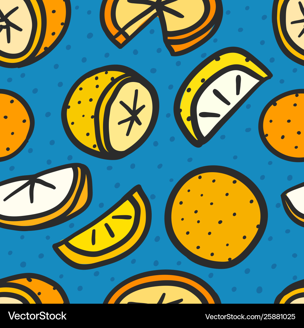 Seamless pattern with oranges background Seamless pattern with oranges background vector image