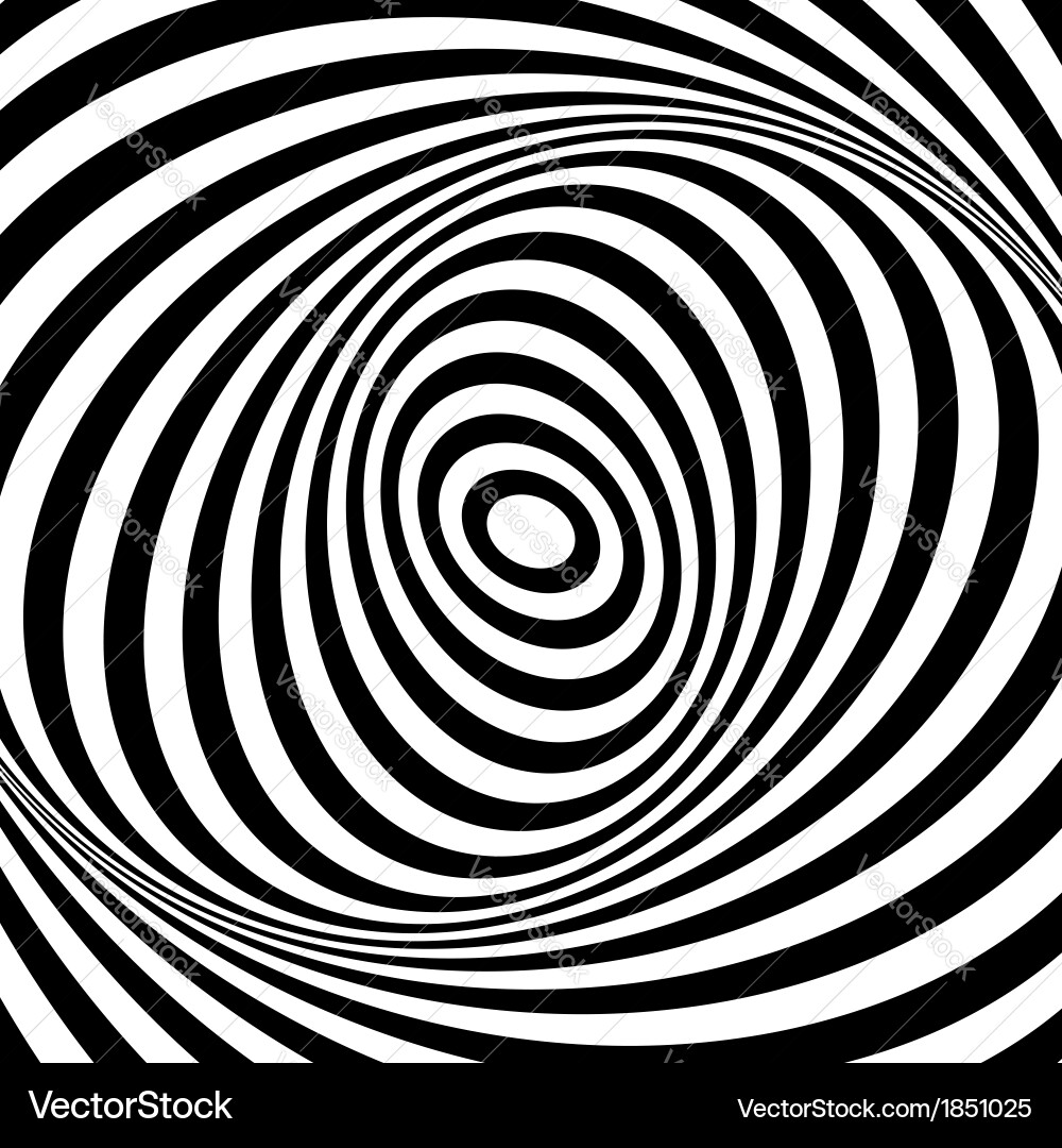 Whirlwind Vortex Op Art vector image