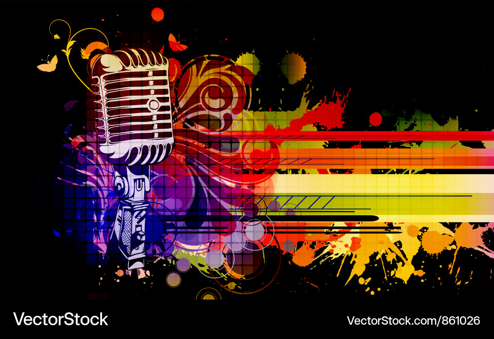 Abstract Musical Swirls vector image