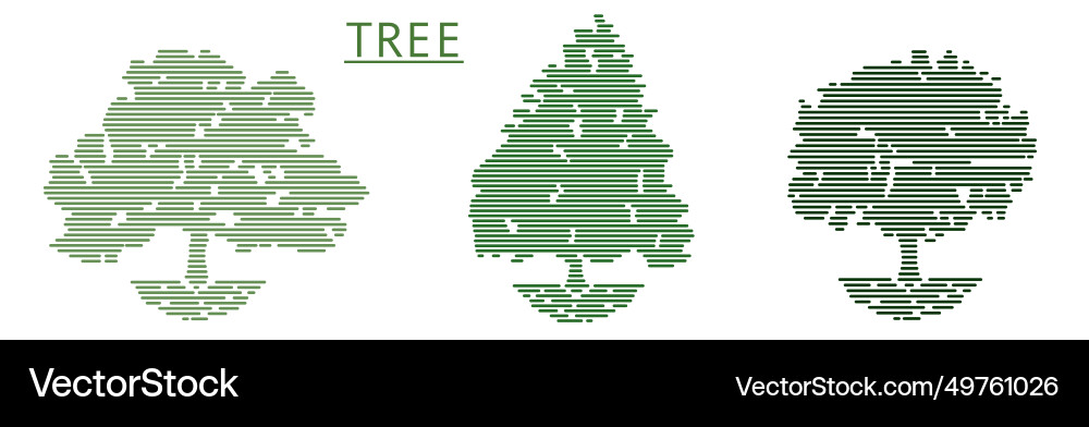 Abstract trees are drawn with thin lines Abstract trees are drawn with thin lines vector image