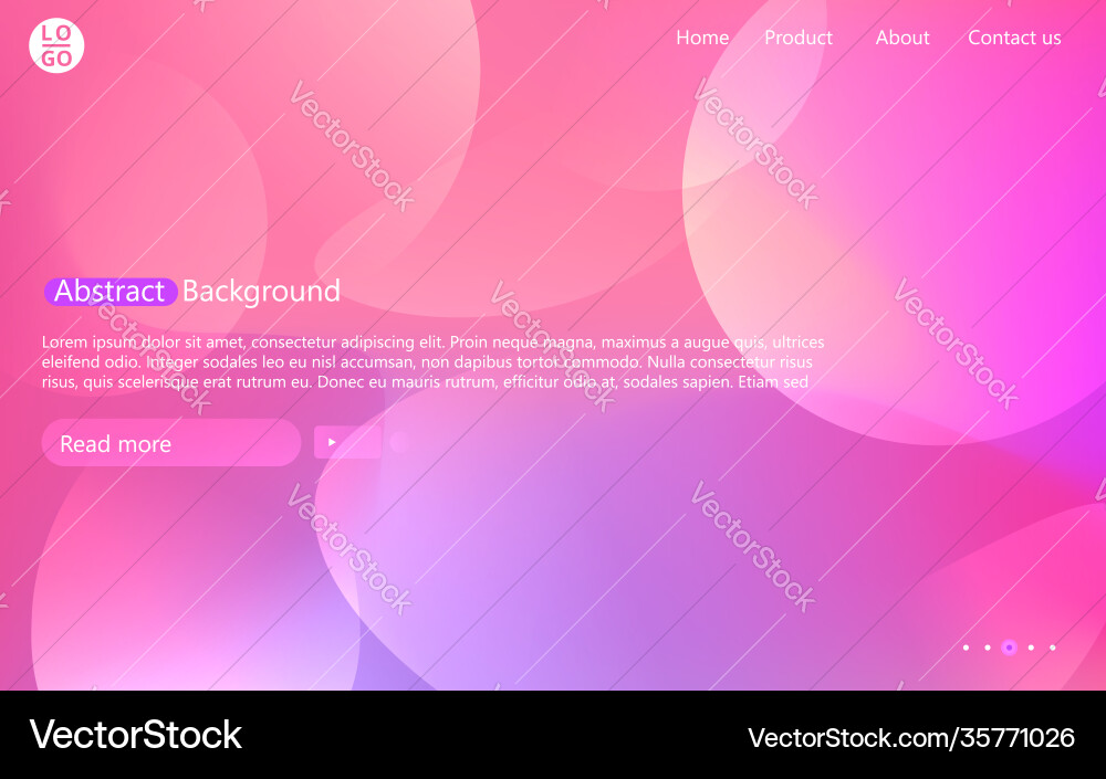 Abstract website template with gradient Abstract website template with gradient vector image