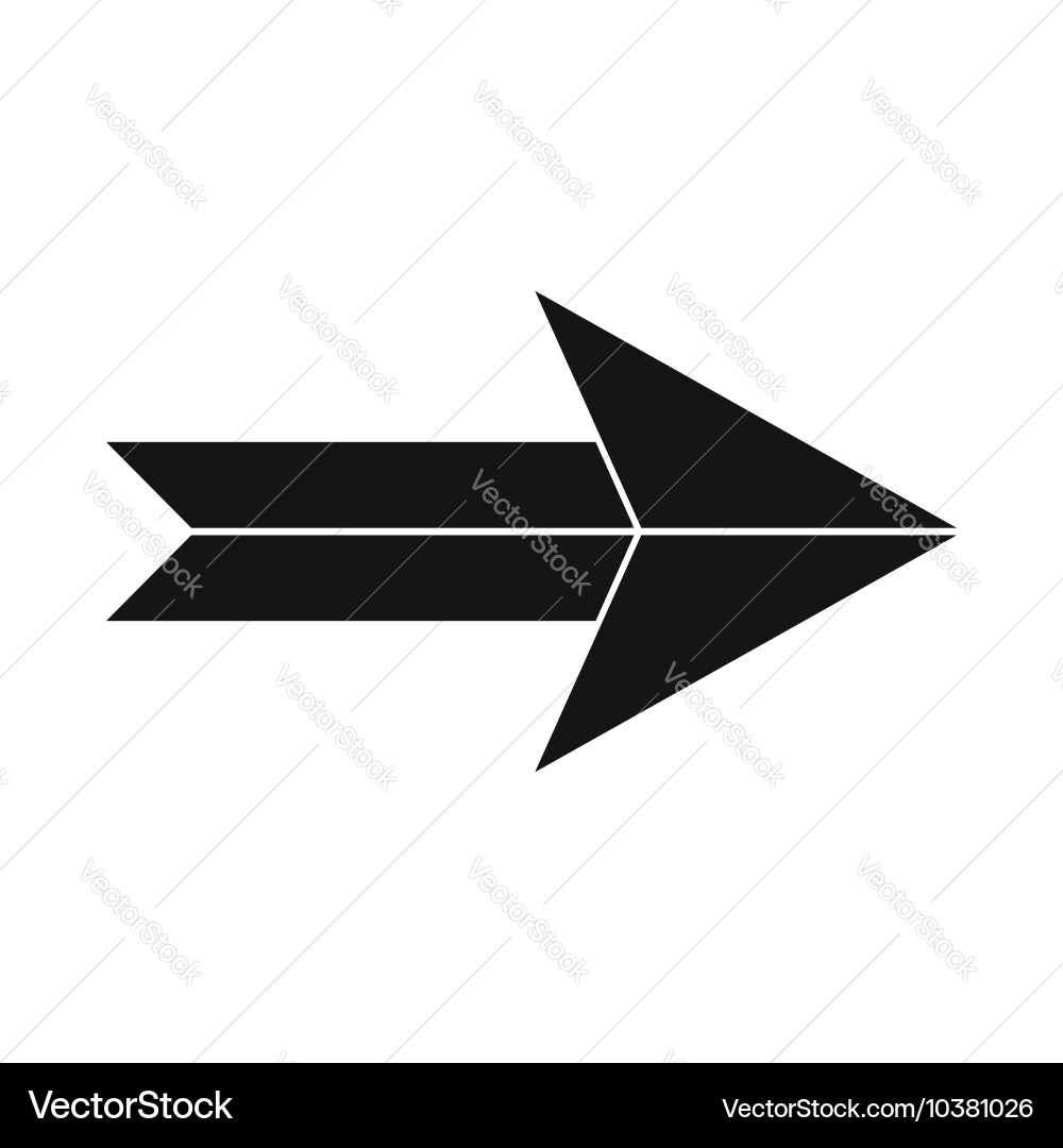 Big arrow icon simple style vector image