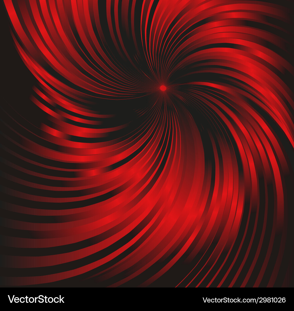 Dynamic Black and Red Swirl Background vector image