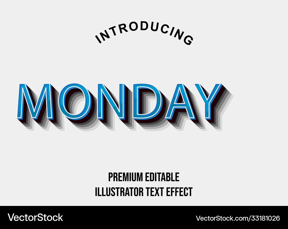 Editable text style effect typography template Vector Image