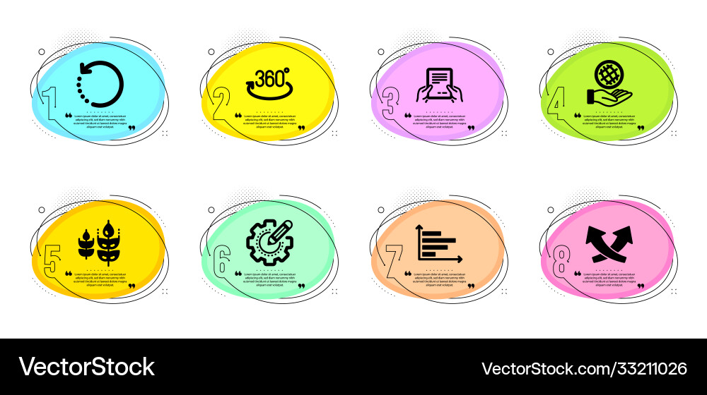 Full rotation horizontal chart and recovery data Full rotation horizontal chart and recovery data vector image