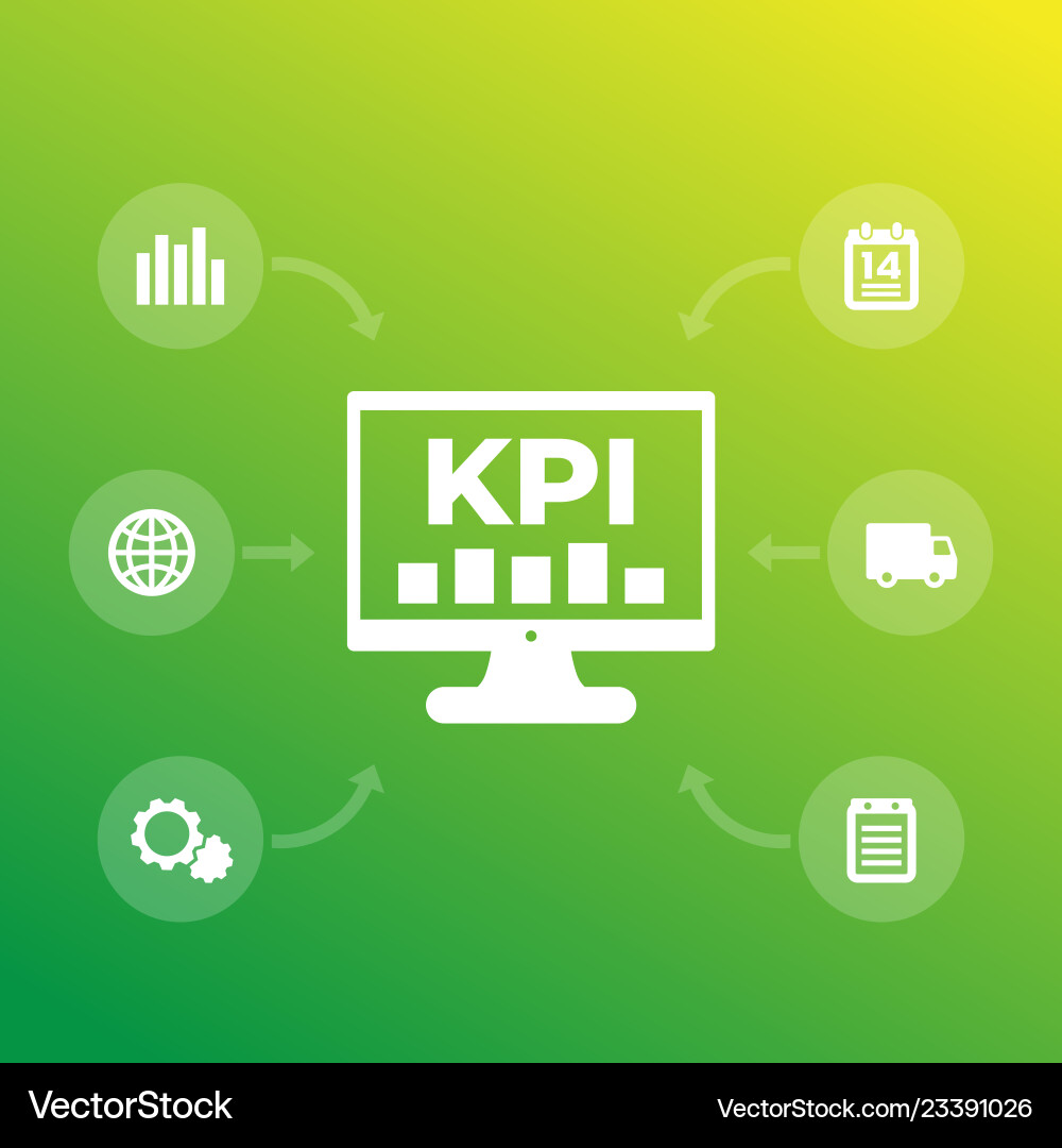 Kpi key performance indicator Kpi key performance indicator vector image