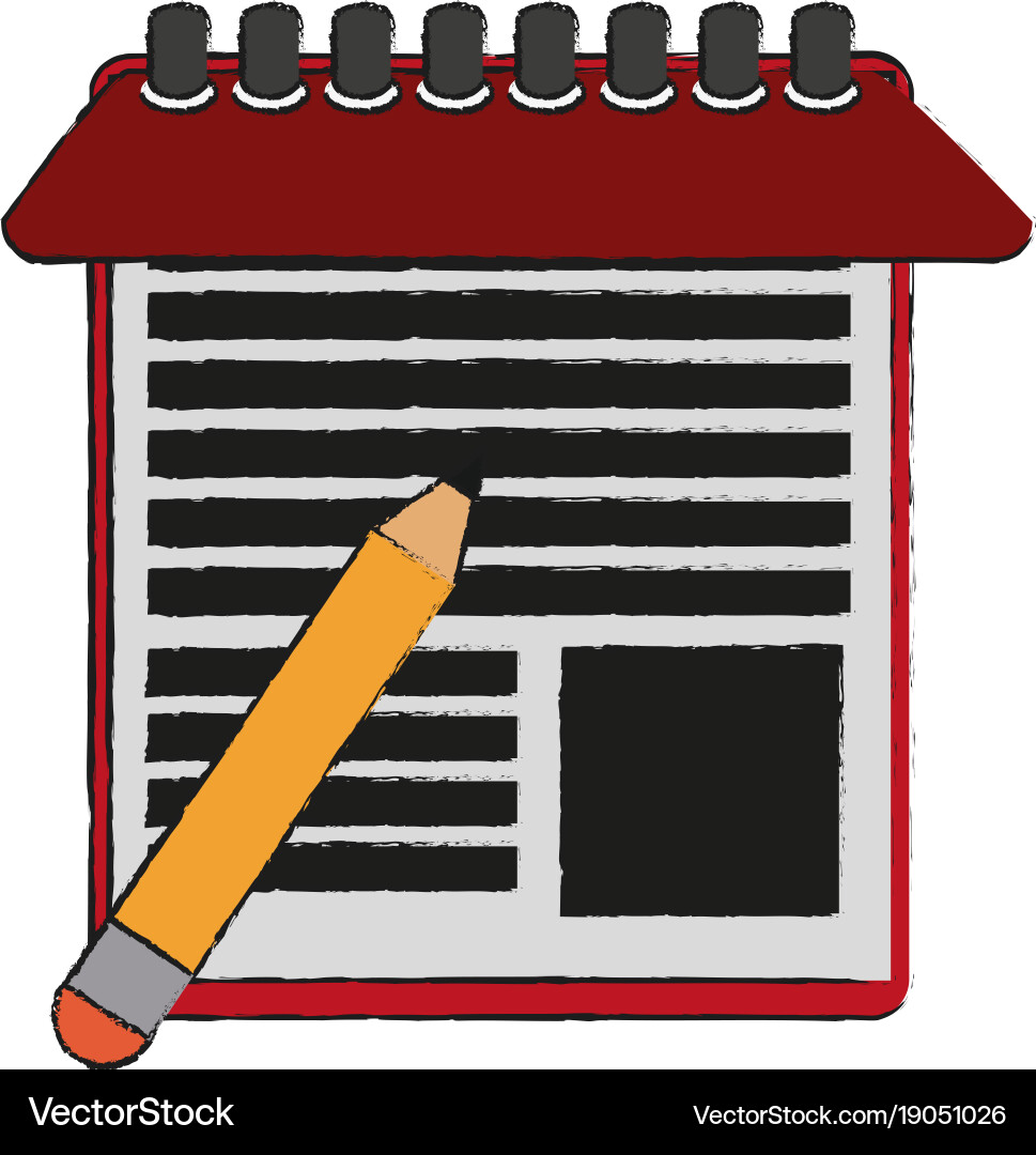 Notebook open isolated vector image