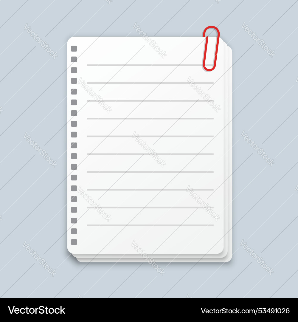 Paper page in flat style sheet with lines Paper page in flat style sheet with lines vector image