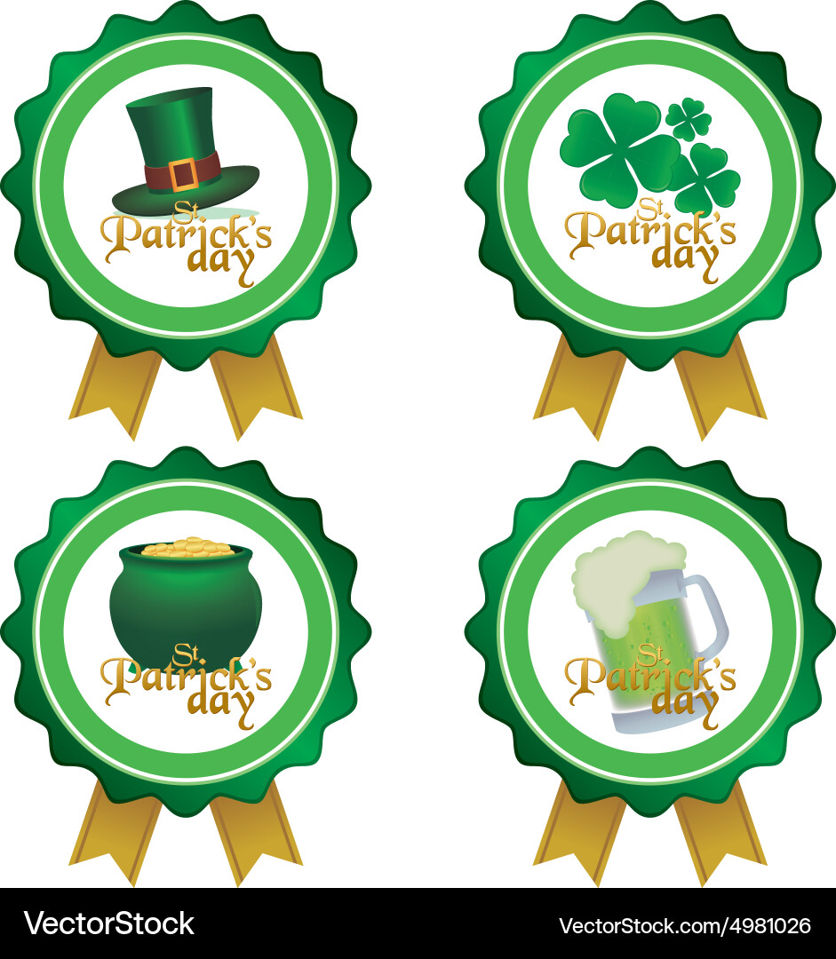 Set labels with text and traditional elements vector image