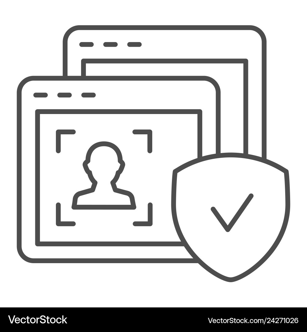 Sign up page window thin line icon web Sign up page window thin line icon web vector image