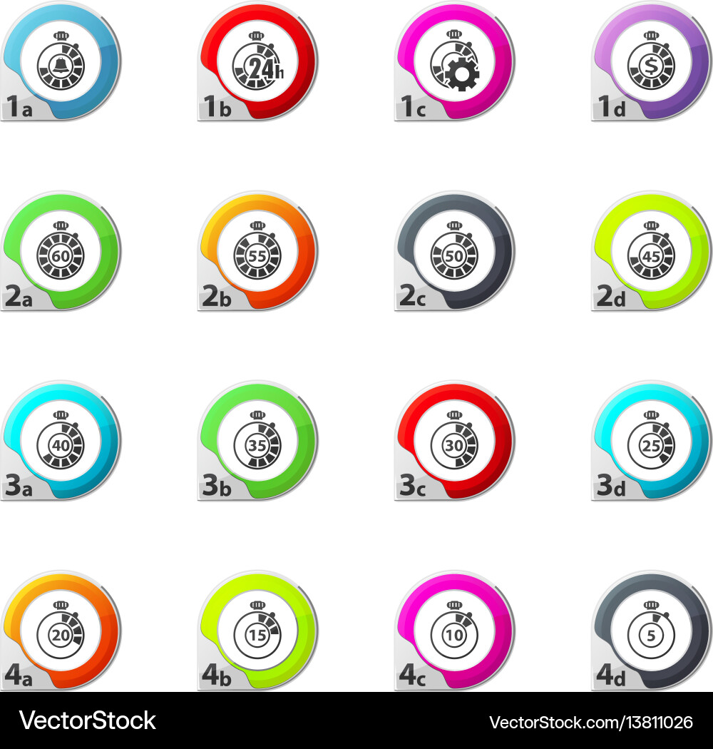 Timer icons set Vector Image