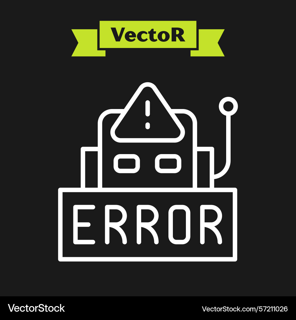 White line error in the operation program White line error in the operation program vector image