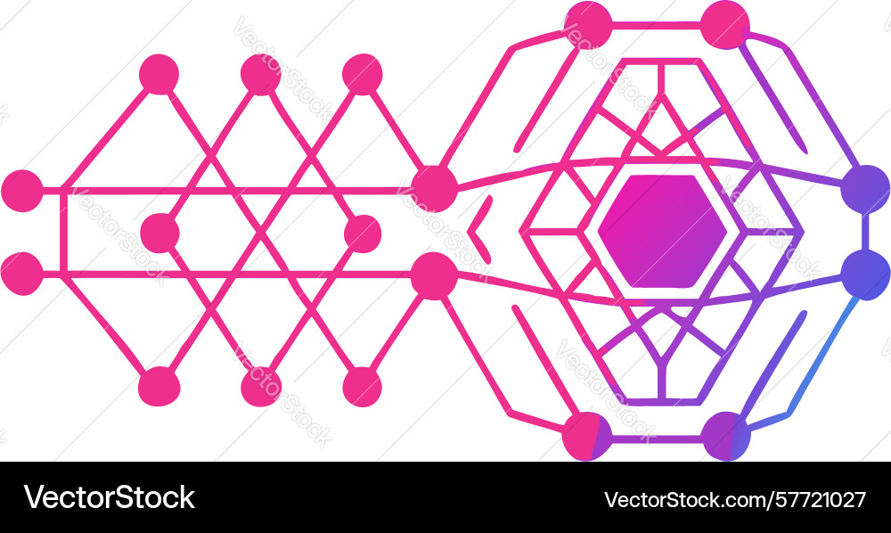 Abstract digital network connection design vector image