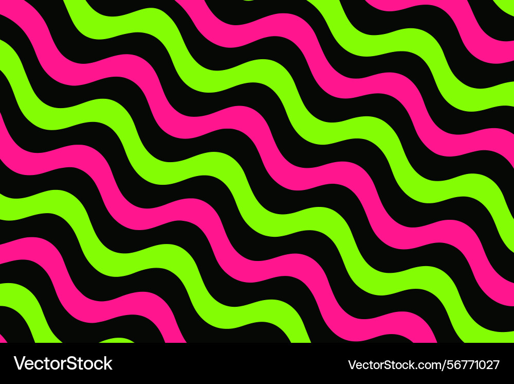 Abstract neon wave pattern background design Vector Image