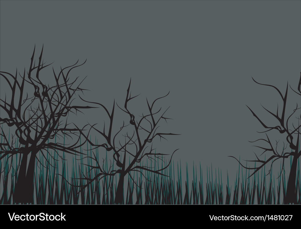 Beautiful abstract floral background with trees Vector Image