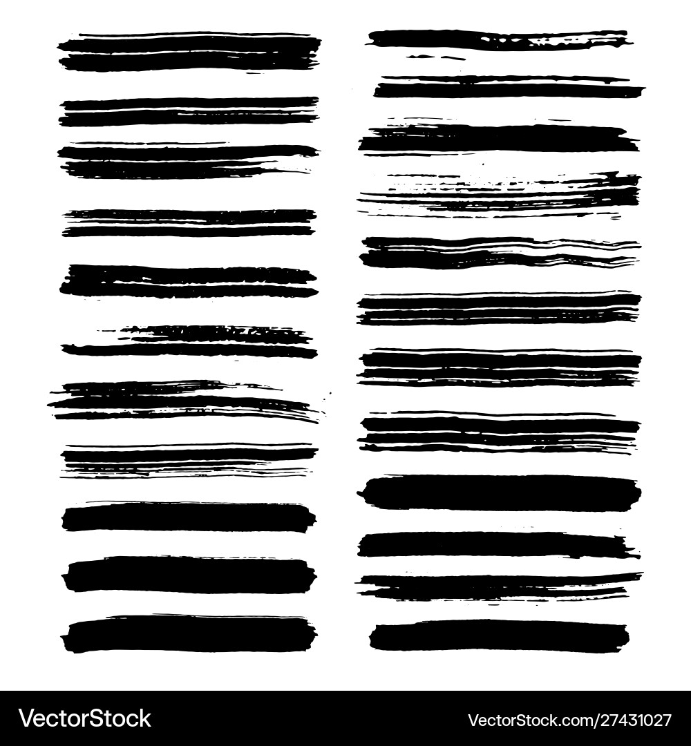 Brush strokes for text fields set Brush strokes for text fields set vector image