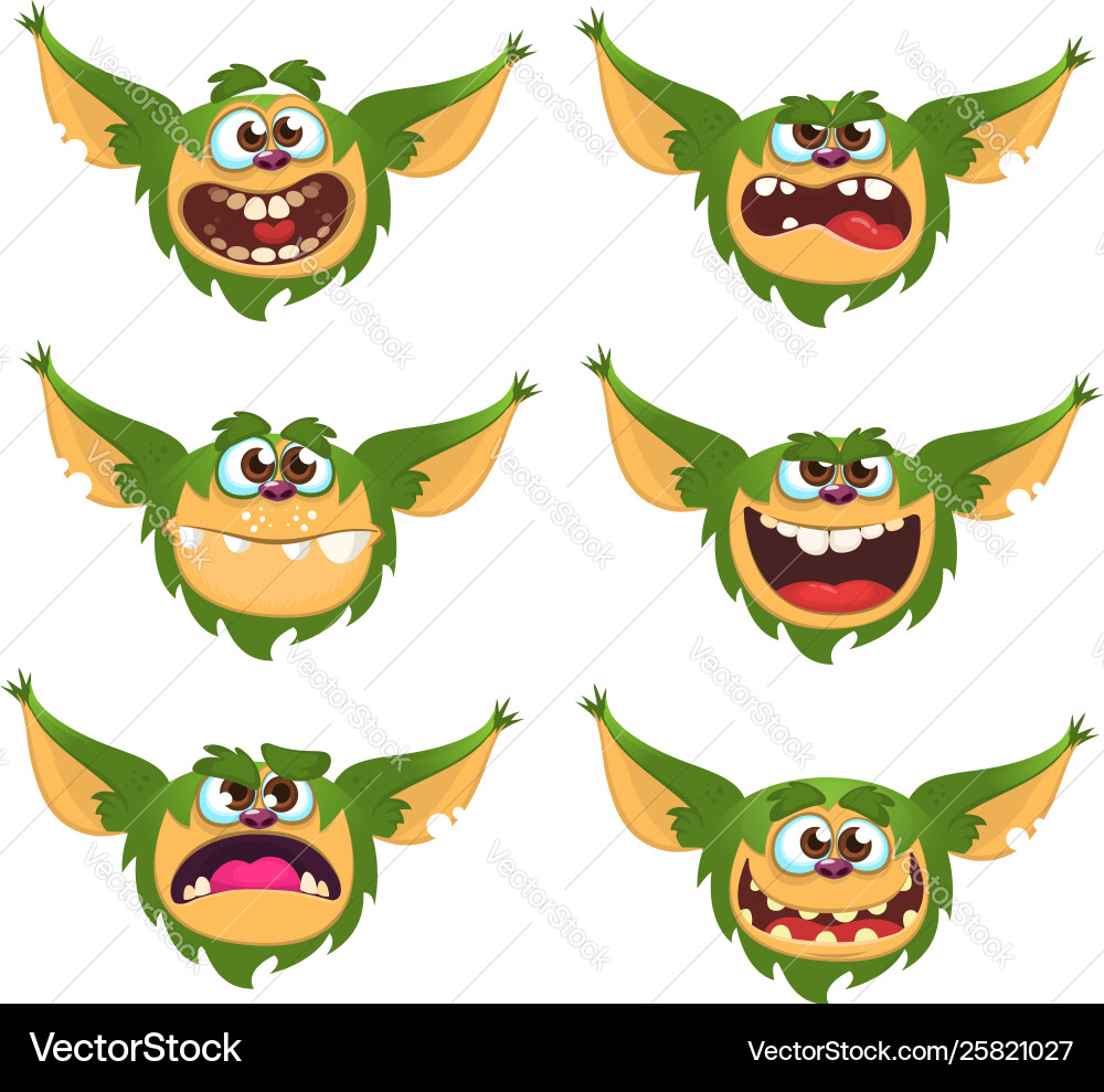 Cartoon funny monsters set Cartoon funny monsters set vector image