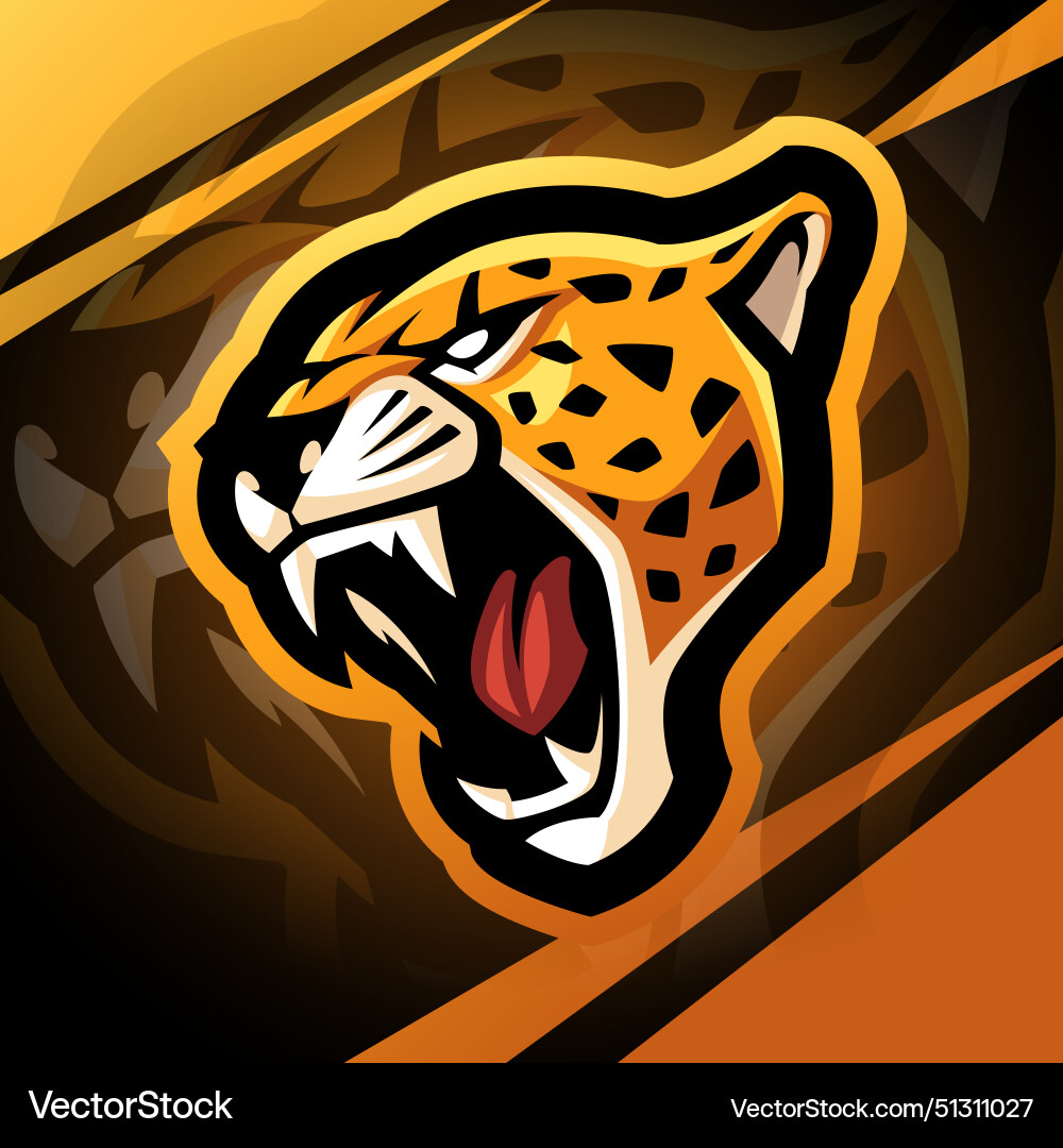 Cheetah Kopf esport Maskottchen Logo Design Cheetah Kopf esport Maskottchen Logo Design vektorbild