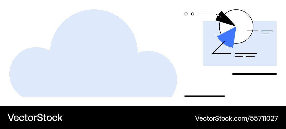 Cloud computing with data visualization Cloud computing with data visualization Vector Image