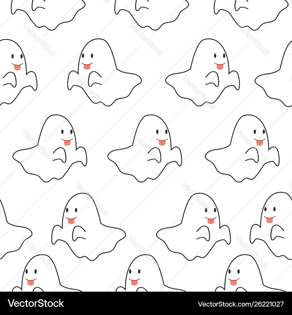 Ghost icon with tongue pattern Ghost icon with tongue pattern Vector Image