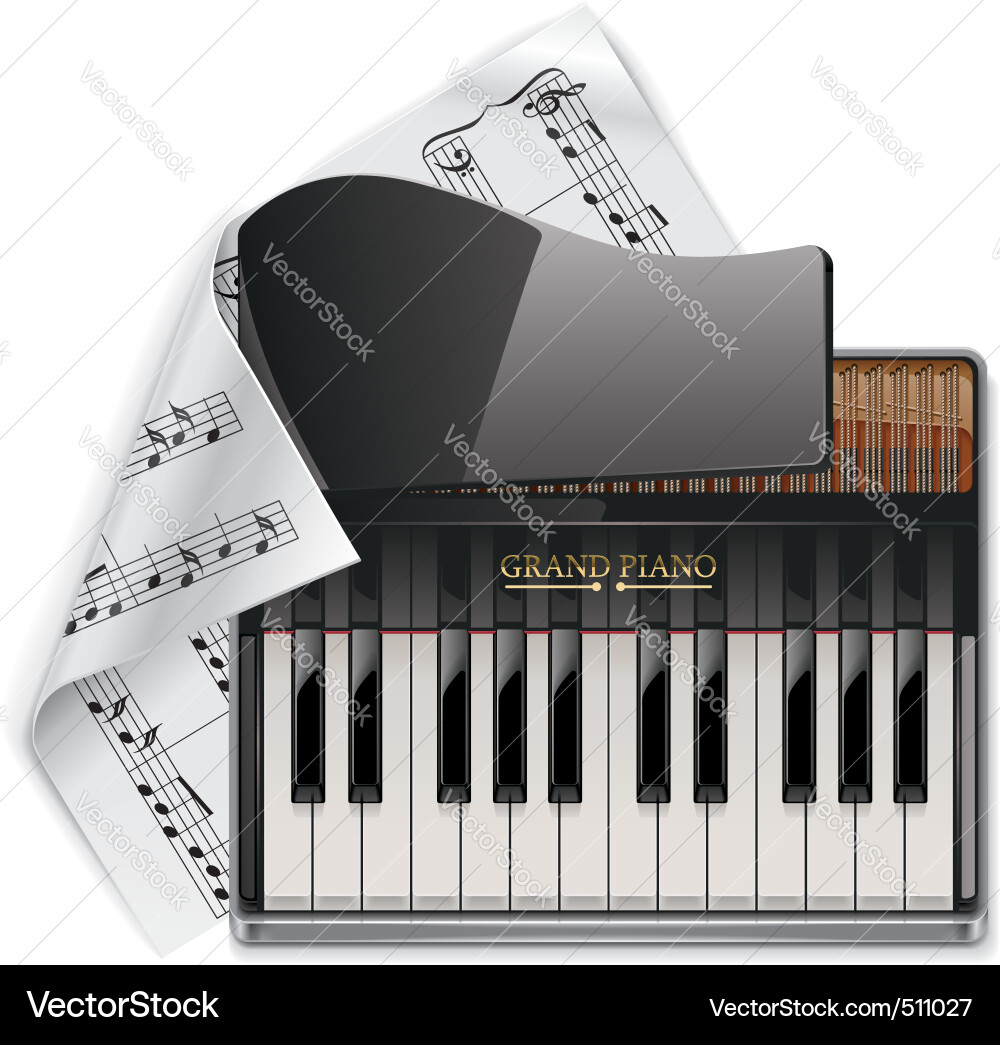 Grand piano xxl icon Vector Image