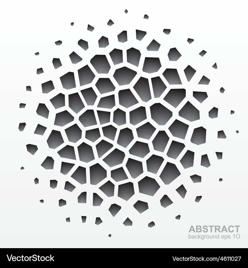 Grayscale Geometric Fragment Pattern vector image