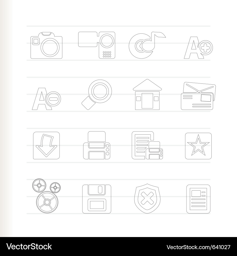 Internet and website icons Vector Image