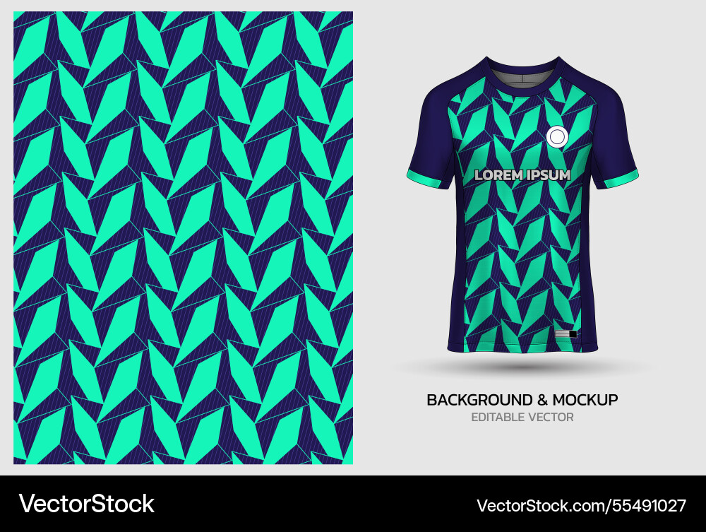 Jersey mockup and background pattern design Jersey mockup and background pattern design vector image