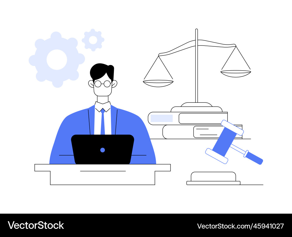Litigation support abstract concept Litigation support abstract concept vector image