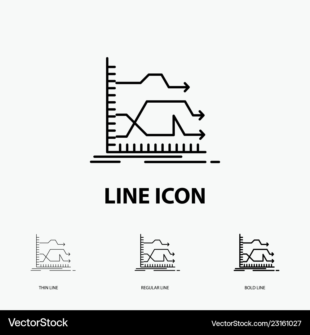 Market Prediction Graph Icon vector image