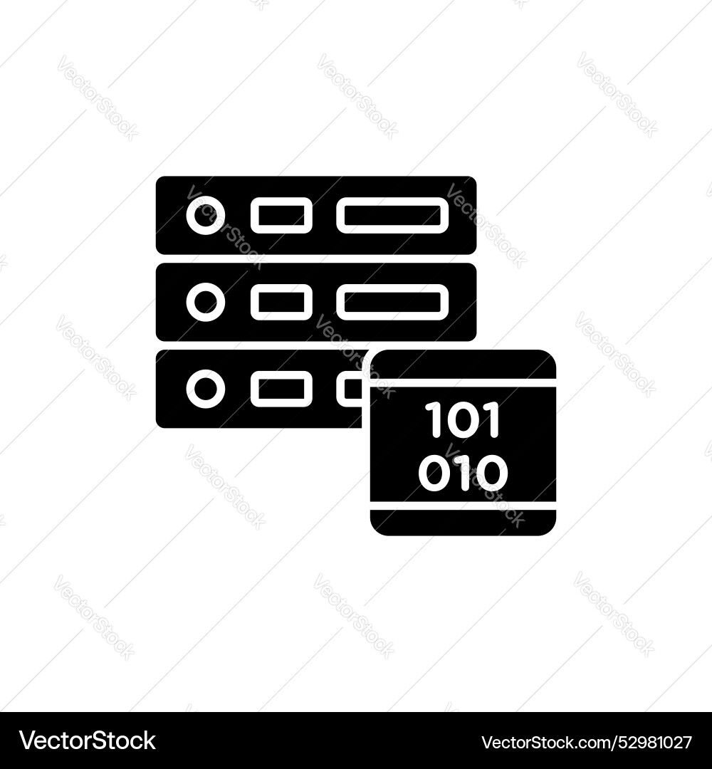 Master data icon set management server Master data icon set management server vector image