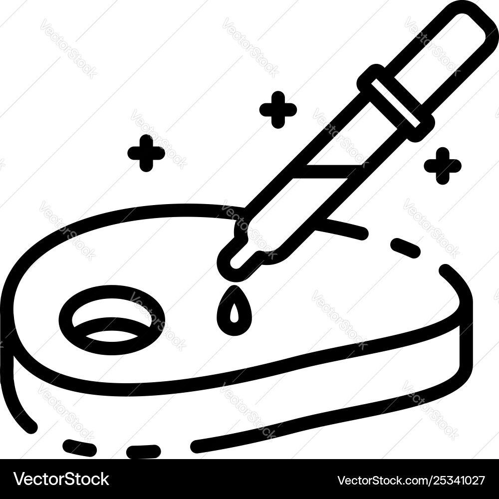 Meat with a pipette icon outline style Meat with a pipette icon outline style vector image