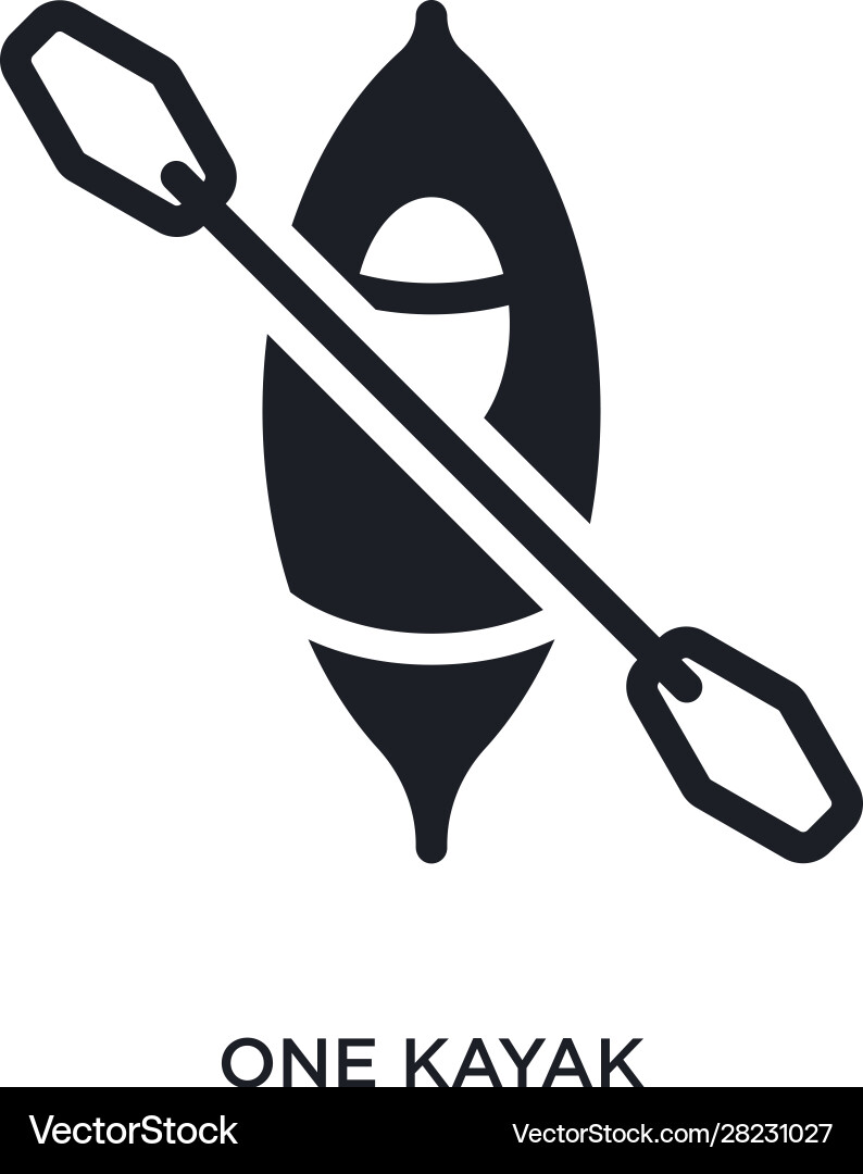 One kayak isolated icon simple element from Vector Image