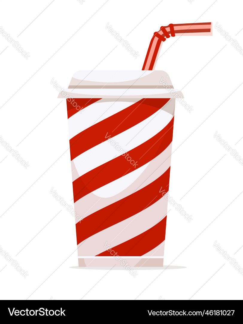 Paper cup for drinks with lid Royalty Free Vector Image