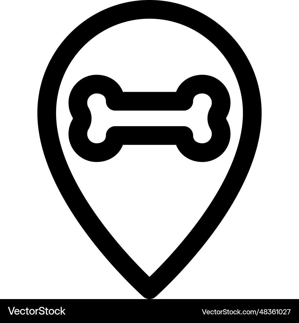 Pet shop location searching through a map vector image