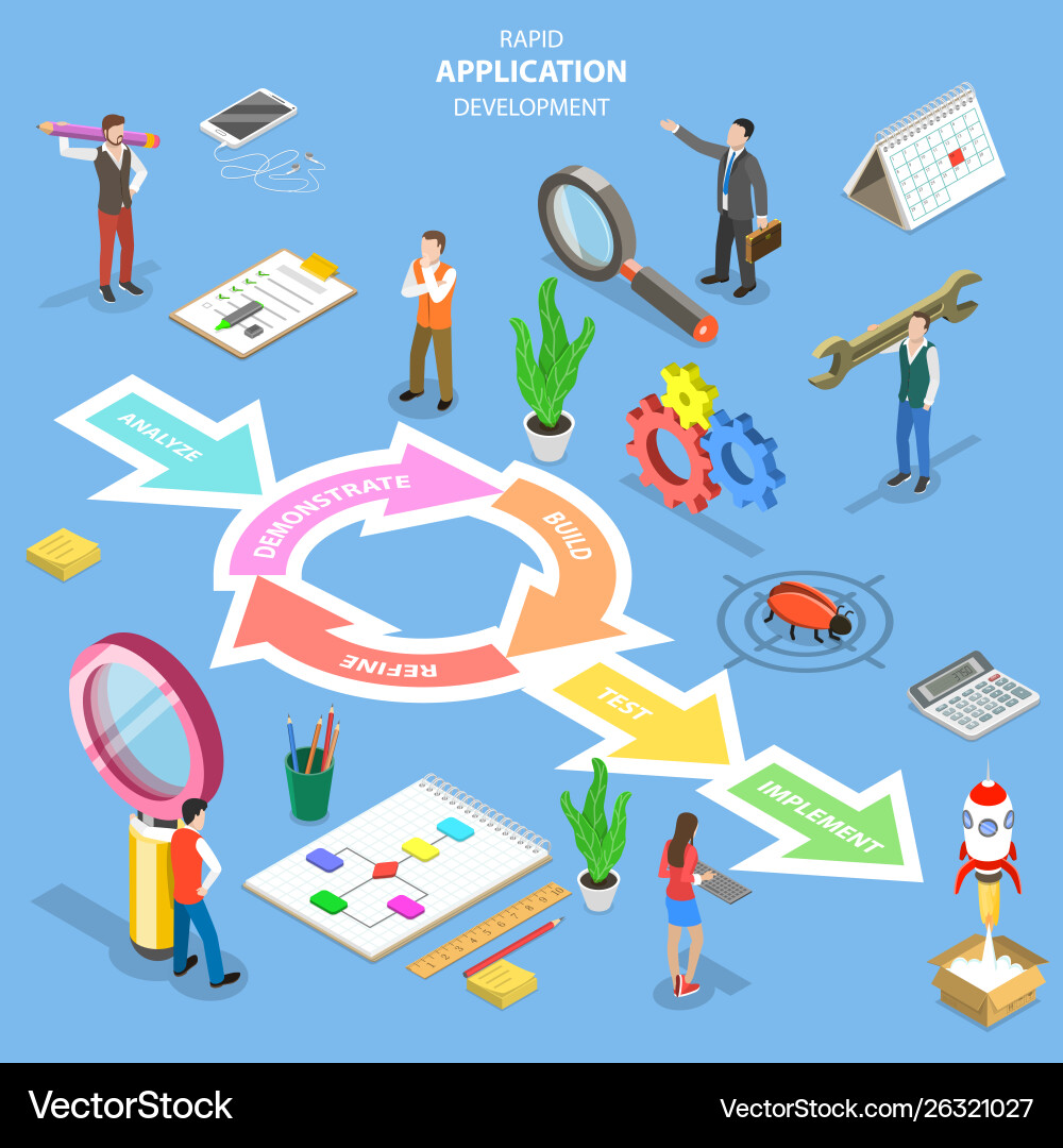 Rapid Software Development Concept vector image