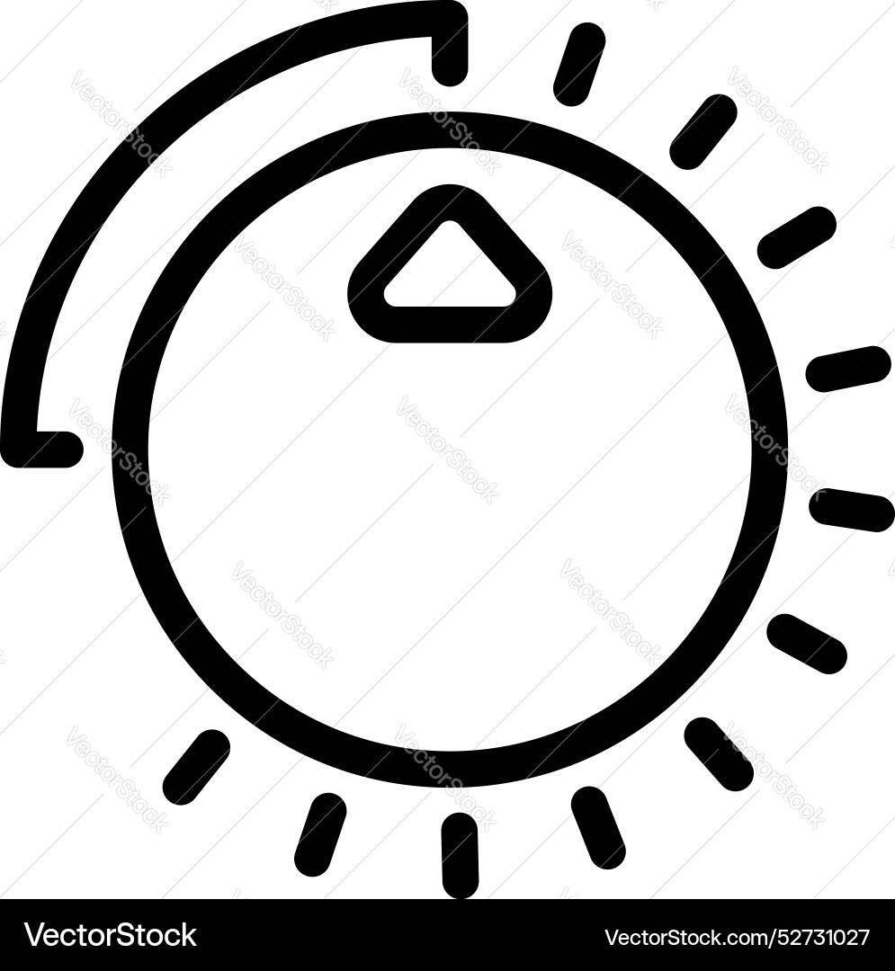 Round control panel with triangle button Round control panel with triangle button vector image