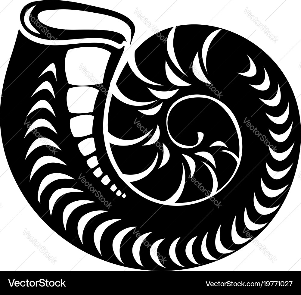 Round shell icon simple style Vector Image