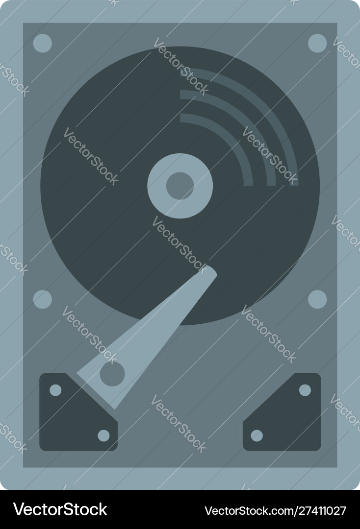 Server hard disk icon flat style Server hard disk icon flat style vector image