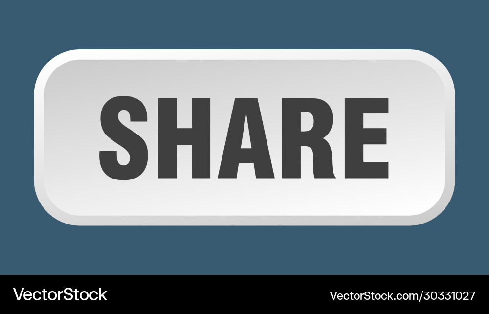 Share button square 3d push vector image