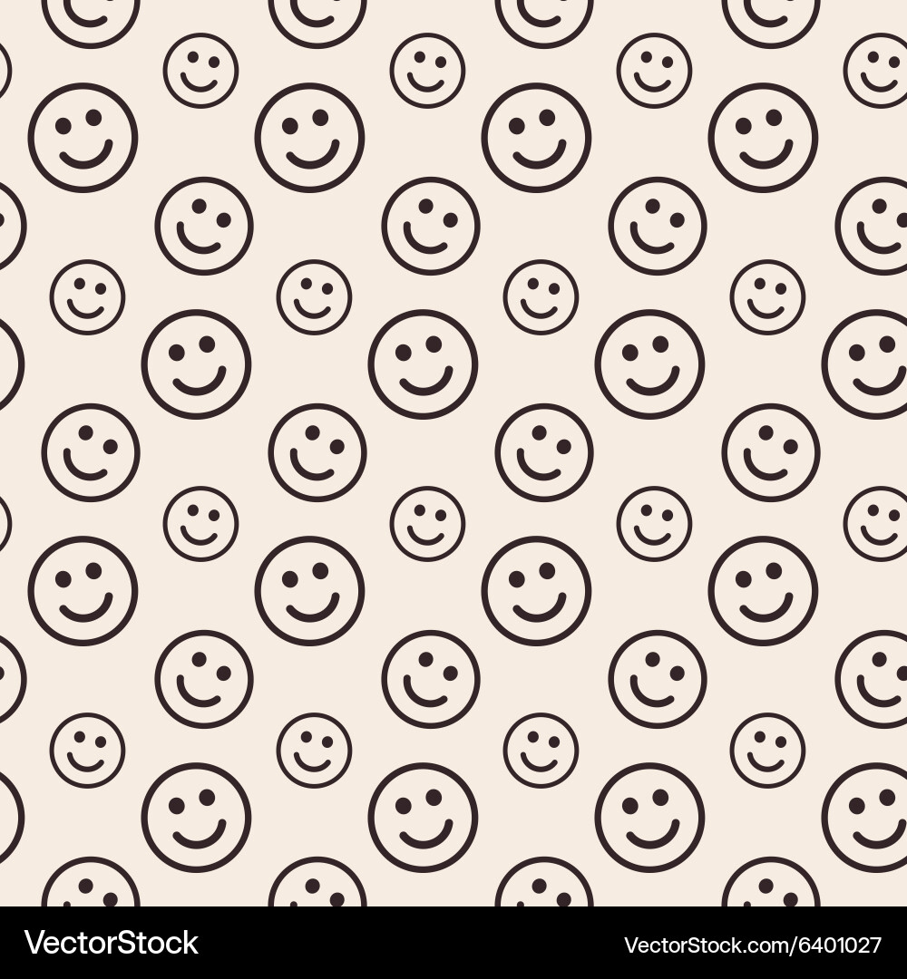 Smile lines seamless pattern vector image