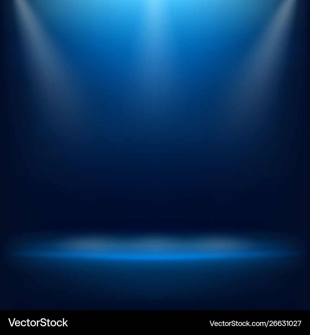 Smooth dark blue with black vignette empty studio Smooth dark blue with black vignette empty studio vector image